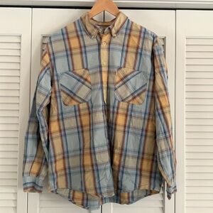 Levi’s Vintage Cotton Plaid Button Down Shirt Made in Portugal Men’s Size Large